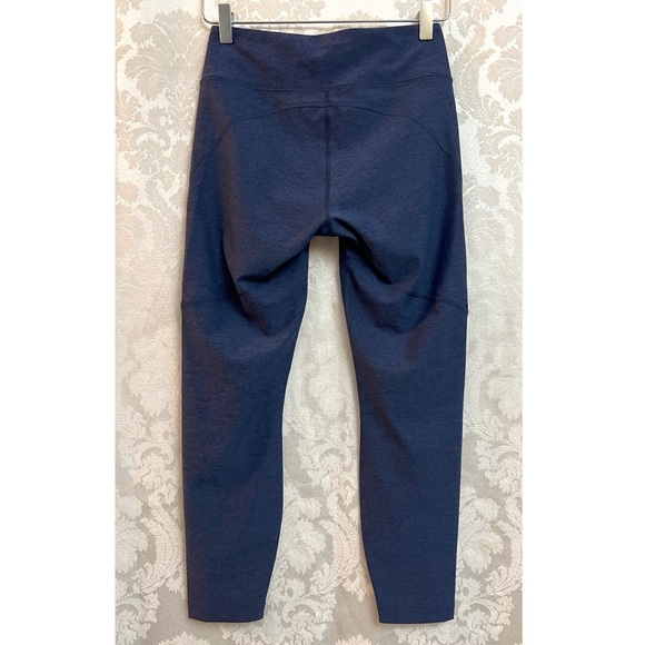 Outdoor Voices Heathered Blue/Black Leggings Size Small GUC Activewear Athletic - Picture 3 of 6